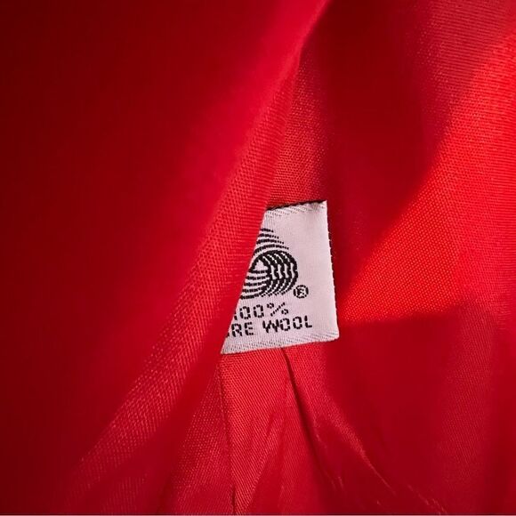 Allison McCabe red wool blazer.  Size M - Picture 4 of 6